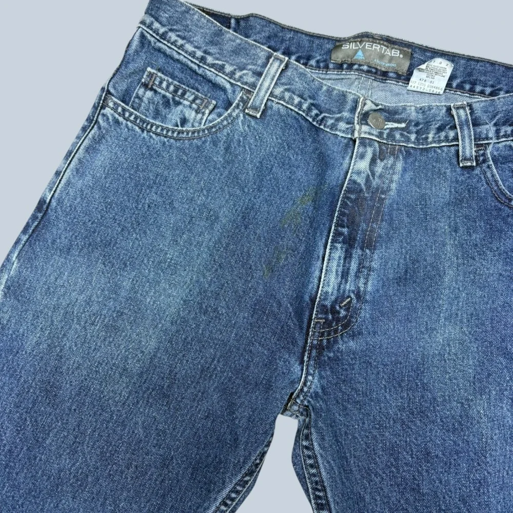 Levis SilverTab Boot Fit Jeans Mens 32x30 Blue Denim Bootcut Baggy 90s Style